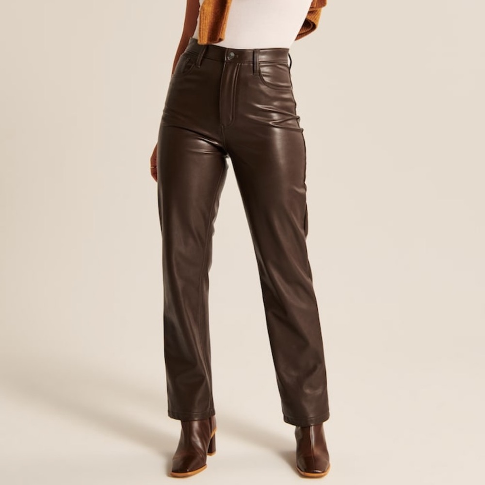 Abercrombie & Fitch Brown Leather Pants
